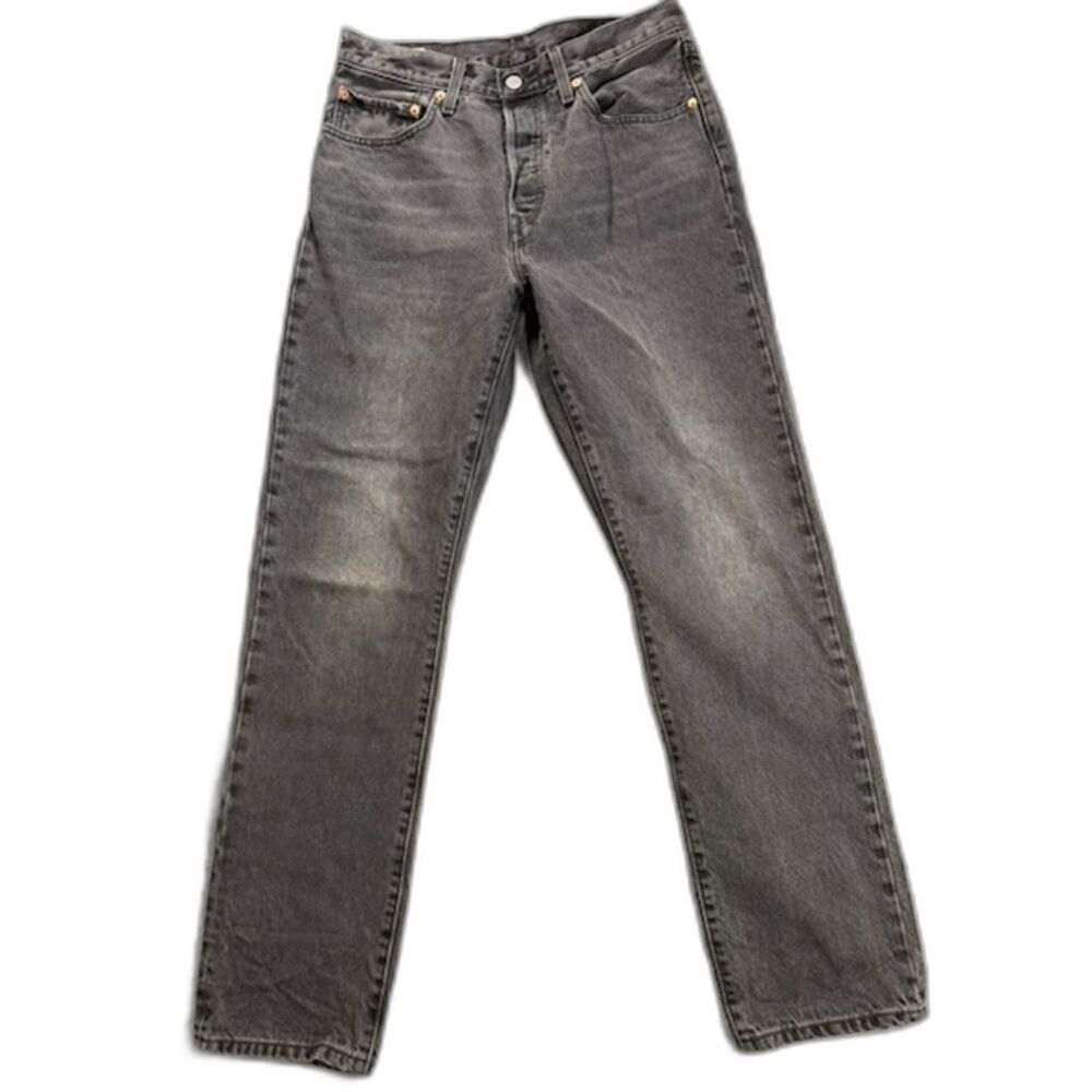 Levi's Premium 501 Jeans Men's 30x32 Gray Black Button Fly 100% Cotton